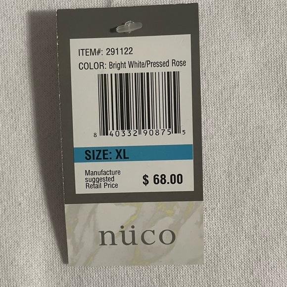 Nuco sweatshirt white and peach Size XL NEW - Picture 5 of 7